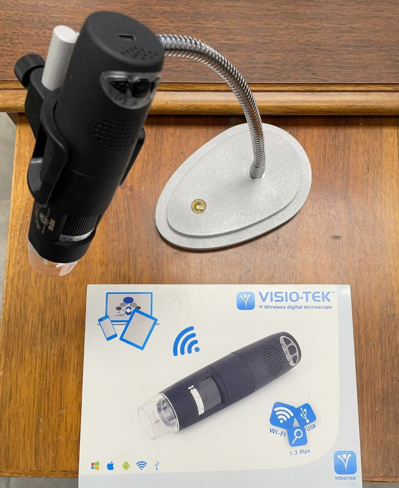 Visio-Tek LED Wireless Digital Microscope for Android and iOS with Stand