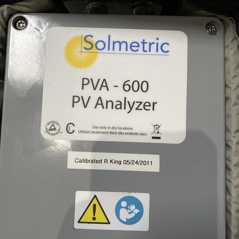 Solmetric PVA-600 PV Analyzer With Irradiance Sensor /Works