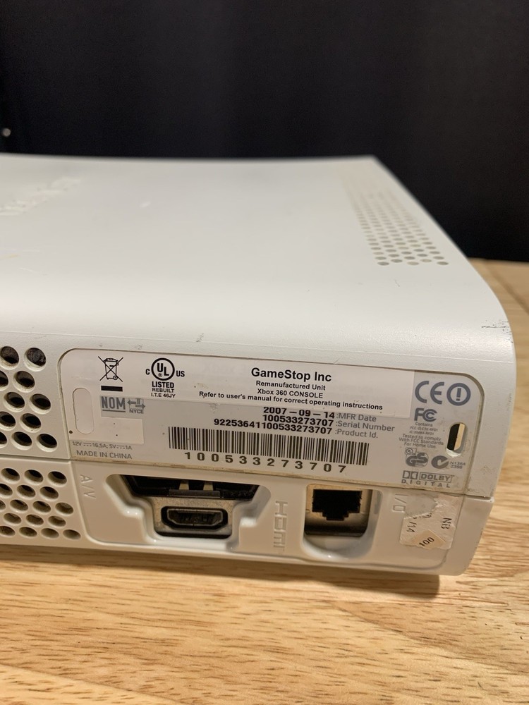 Microsoft Xbox 360 Console Bundle NewPowercord Ghost Controllers READdescription