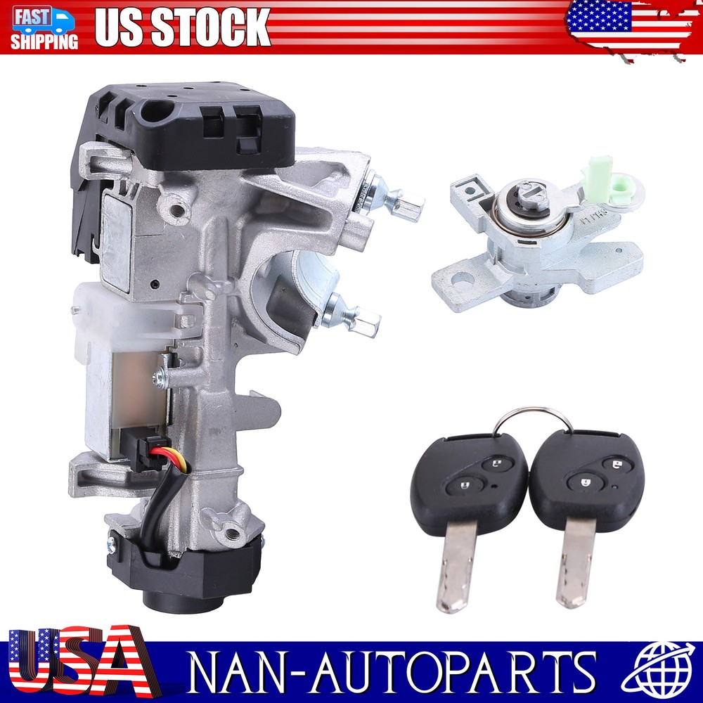 For 2005-2010 Odyssey Ignition & Door Lock Cylinder Switch Assembly Set 2 Keys