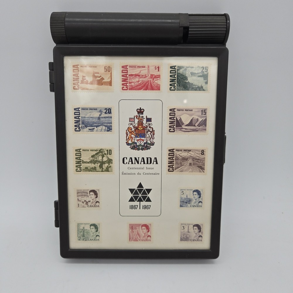 Canada Stamp Box Display Case - Centennial Issue 1867-1967  Souvenir Postage Box