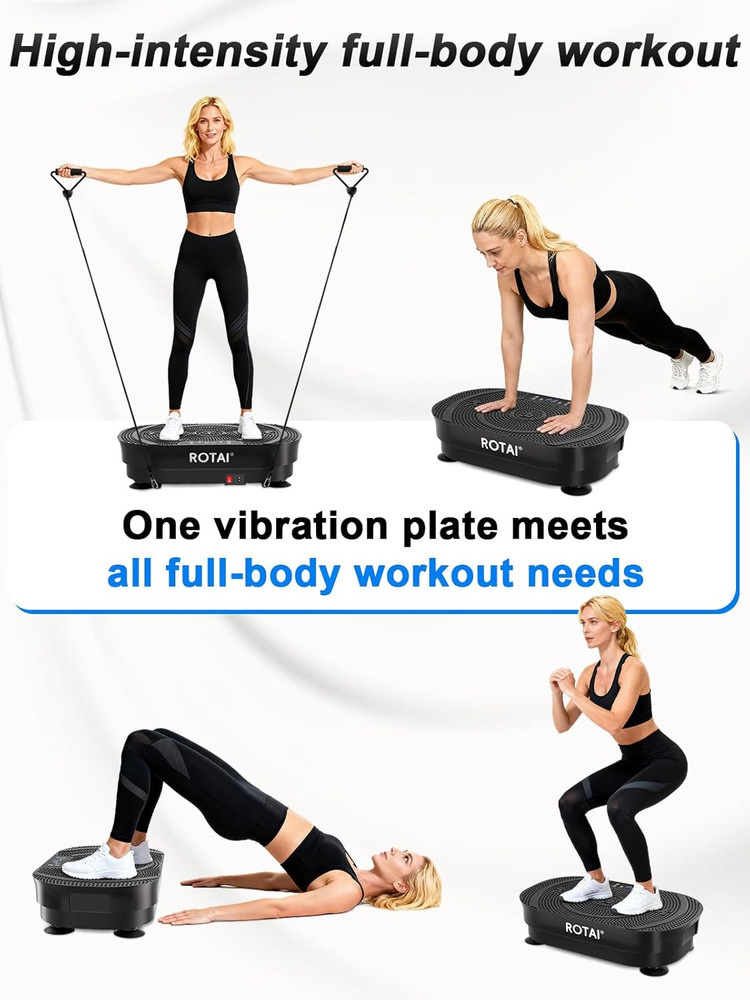 Vibration Plate Exercise Machine, 400 Lbs Capacity, for Full-Body Workouts