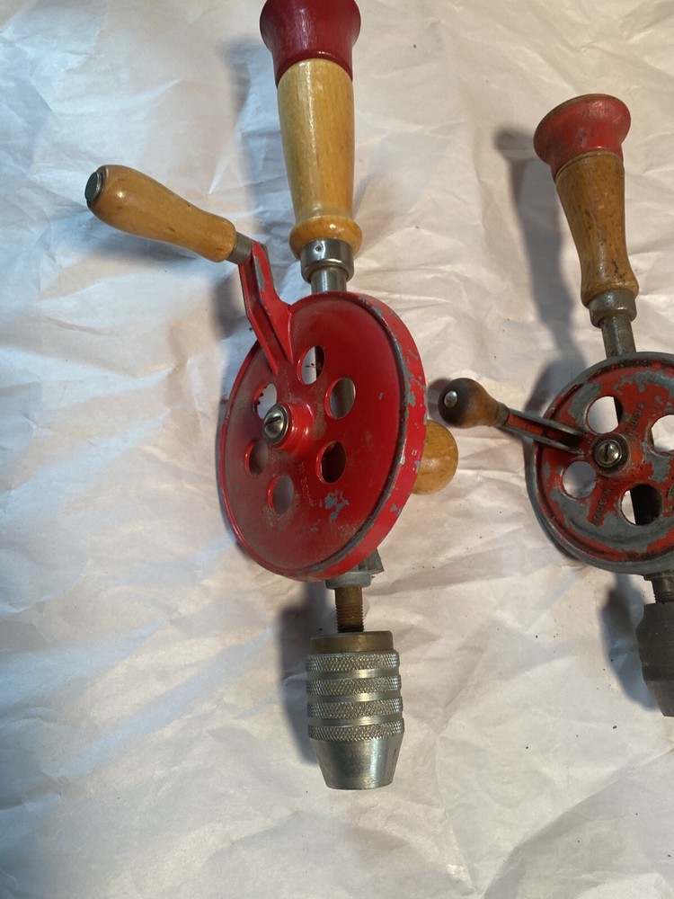 2 Vintage Egg Beater Hand Drills