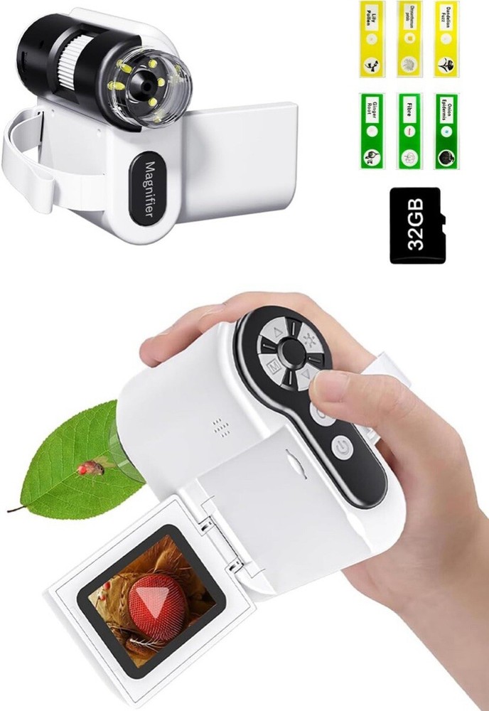 Microscope for Kids - 1000X Portable Handheld Kids Mini Microscope