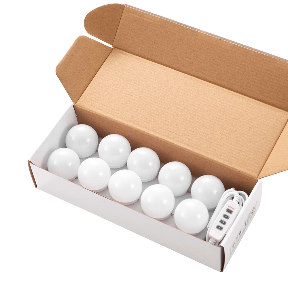 Hollywood Led Vanity Lights Strip Kit, with 10 Dimmable Light Bulbs