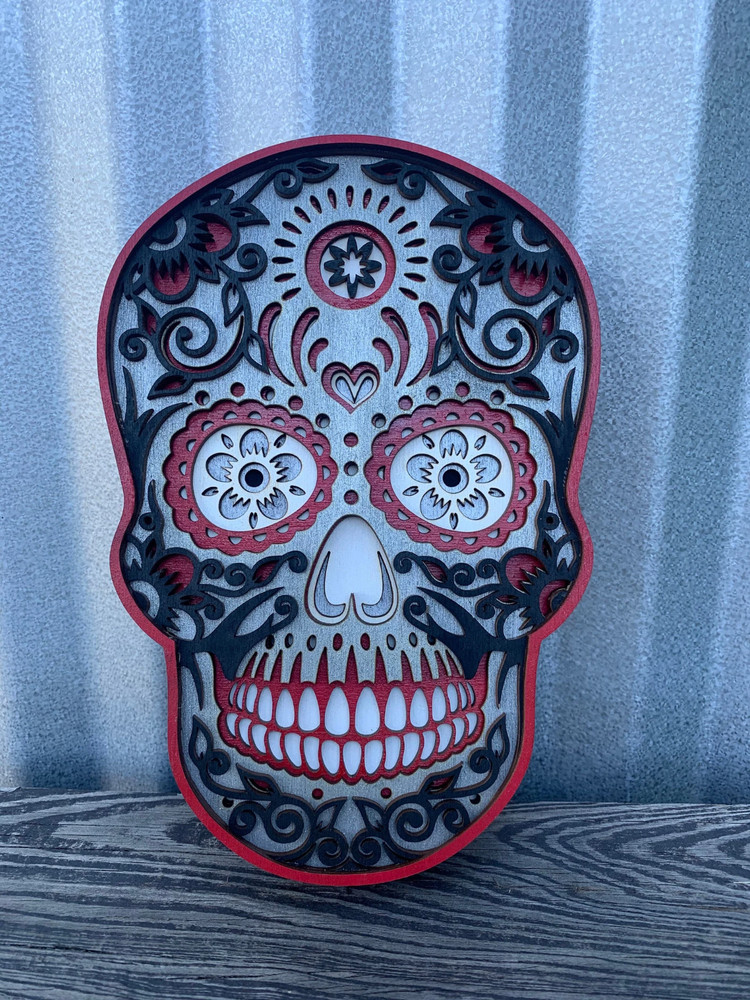 Mandala 3d Art DIY Sugar Skull and Eagle