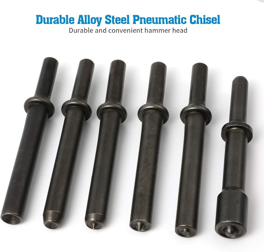 7-Piece Air Powered Rivet Hammer Tools Kit for Durable Performance