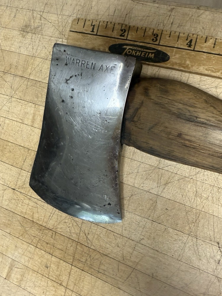 Vintage Warren Axe & Tool Co. Single Bit Axe Hatchet Chromed