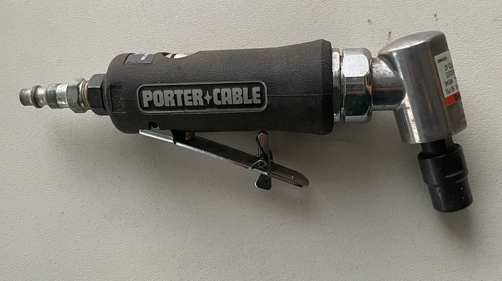 PORTER-CABLE PTX2 Pneumatic Angled Rotary Tool And Extra Tools TESTED FREE SHIP!