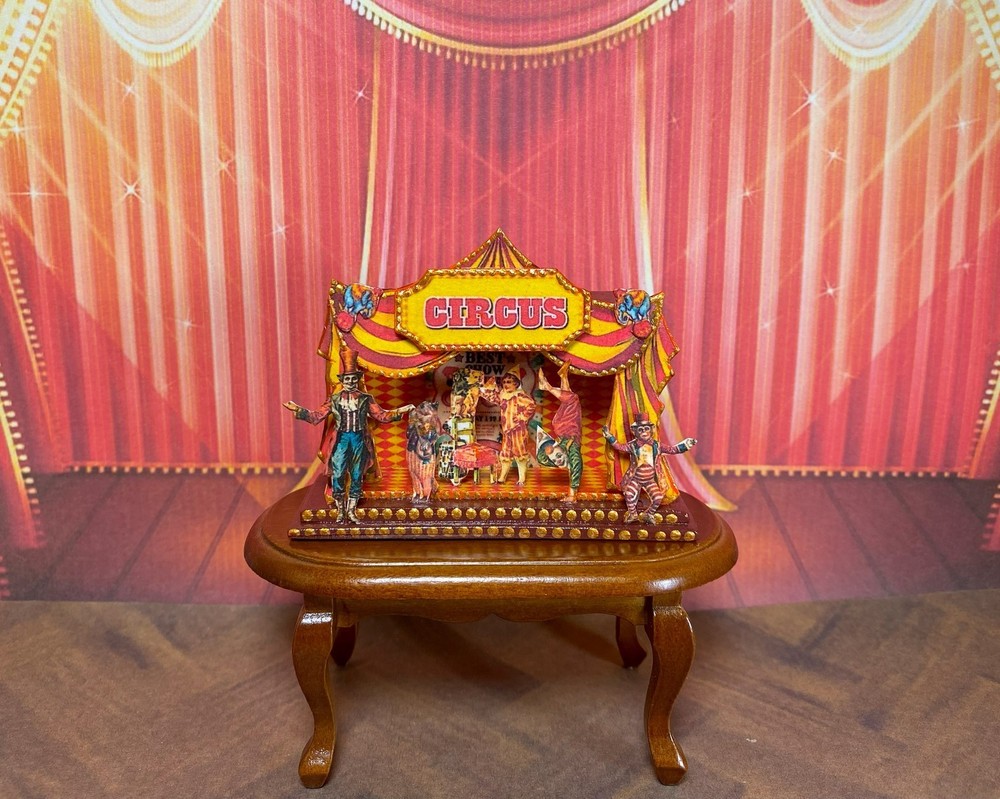 Puppet Circus. 1:12 Scale. Puppet Theater. Handmade