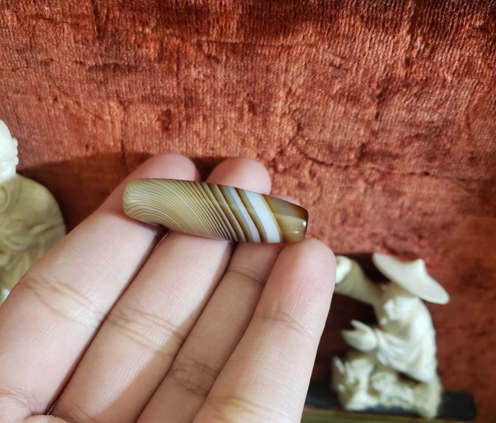 Rare Natural Banded Agate Bead