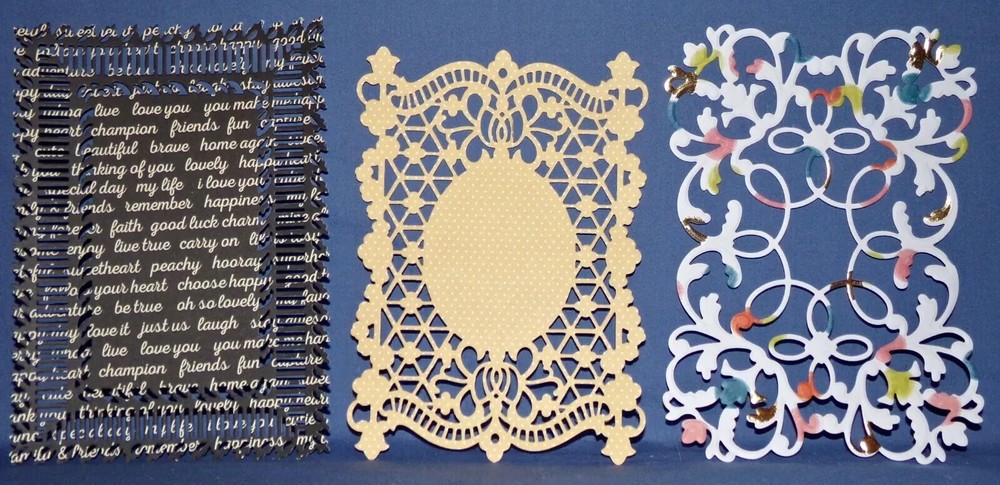 Background Frame Die Cuts Assorted Designs & Prints 9 pcs Handmade FREE Ship