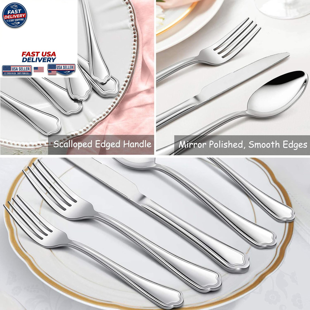 Dinner Fork Set Stainless Steel 7.9 Inch