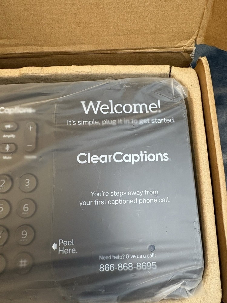 ClearCaptions Captioned Telephone Landline Phone Large Display Open Box
