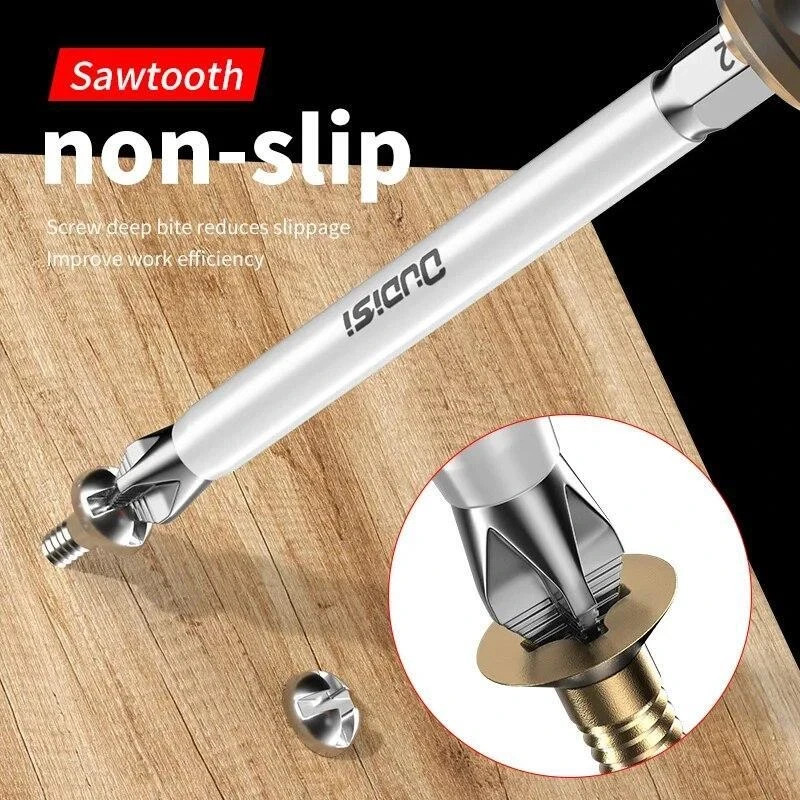6-Piece Magnetic Non-Slip Cross Head Drill Bit Set