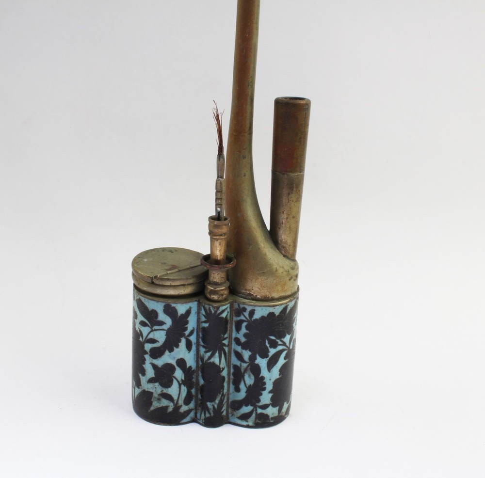 Antique Bronze with Cloisonne Smoking Pipe