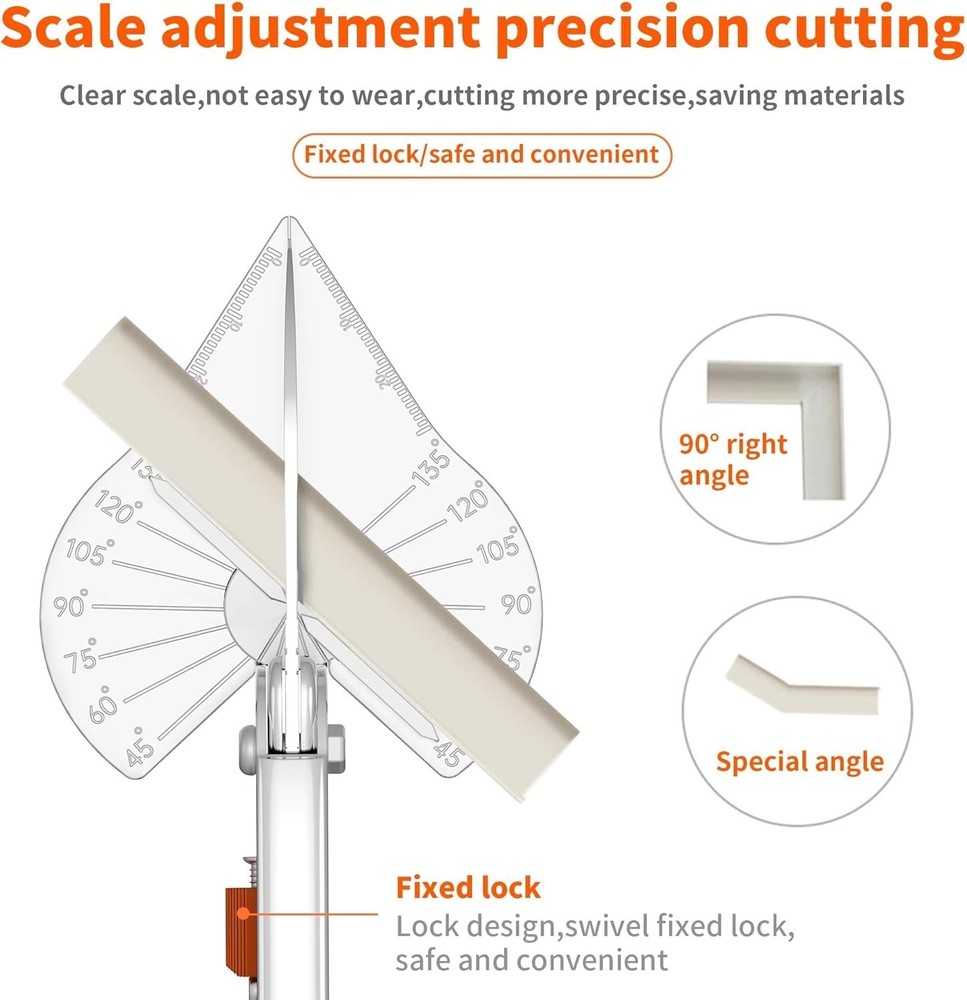 Adjustable Angle Miter Shears with Spare Blades