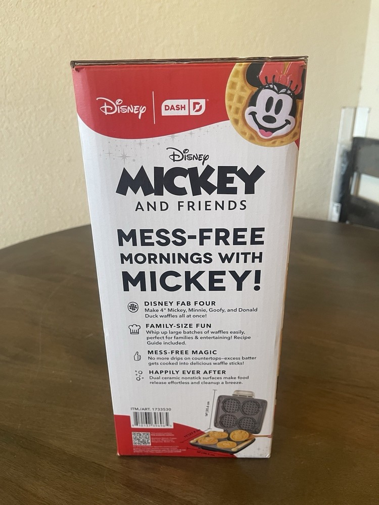 Disney Mickey Mouse Waffle Maker Nonstick, Mickey-Shaped Waffles