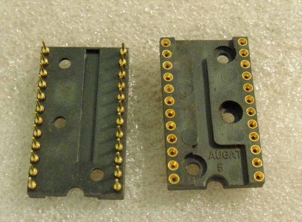 24 Pin DIP Socket - Gold Machined Pins - Augat