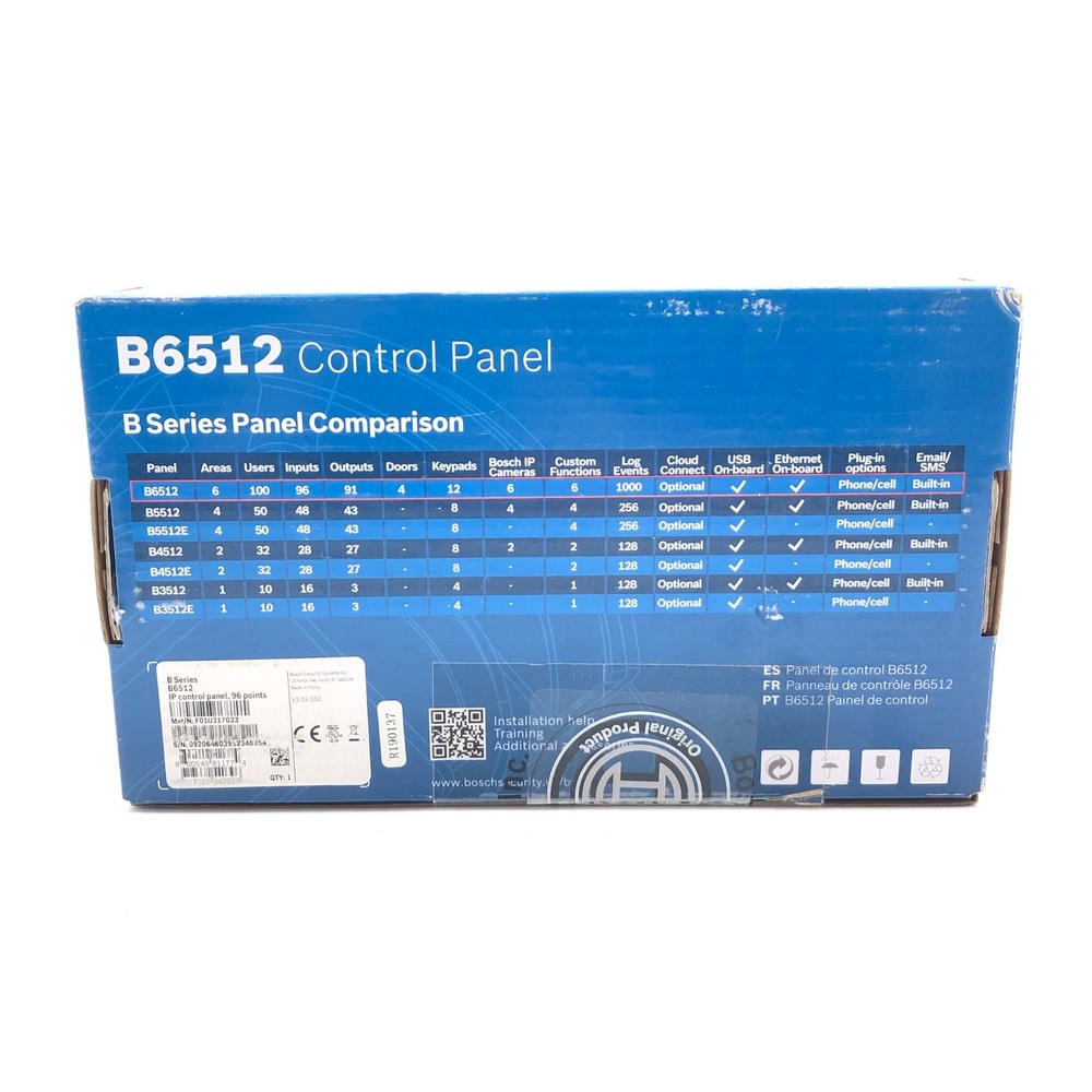 NEW Bosch B6512 Alarm Access Security Control Panel 4 Doors, 6 Area, 91 Input