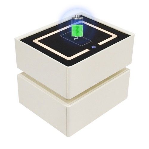 Smart Nightstand W/ Tri color sensor light+Wireless Charging+USB Bedside Table