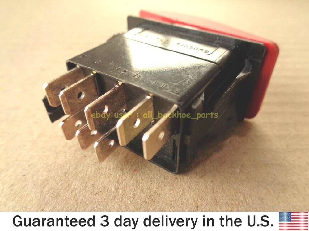 JCB BACKHOE - PANEL SWITCH, 12V HAZARD (PART NO. 701/60005)