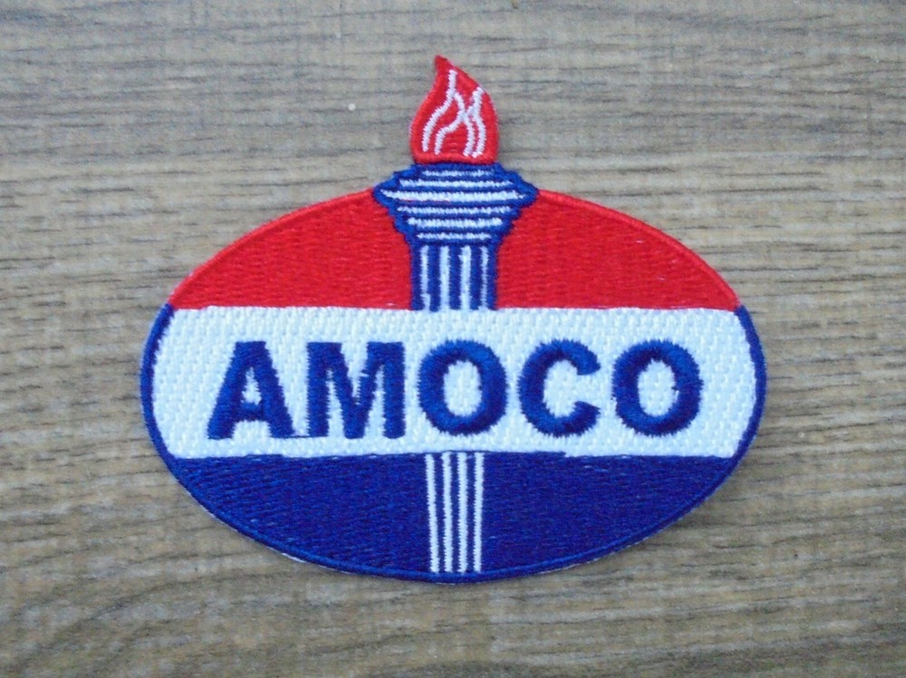 AMOCO IRON ON BACK CLOTH PATCH 3"