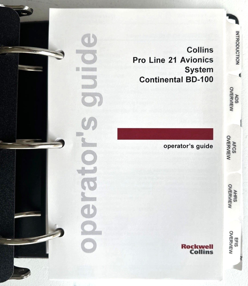 Bombardier CHALLENGER 300 Collin’s Pro Line 21 Avionic System Operator’s Guide
