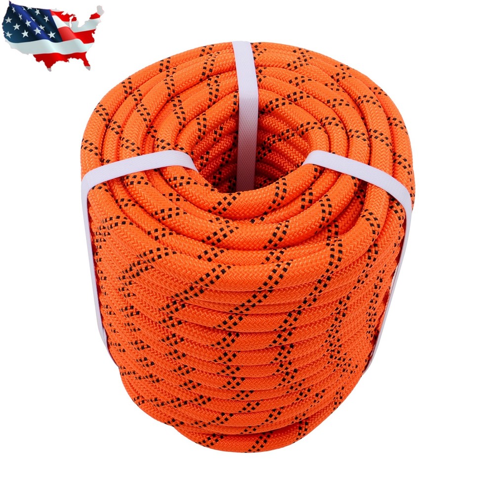 1/2" × 120' 48 Strands Braid Polyester Arborist Bull Rope Pulling Rigging Line