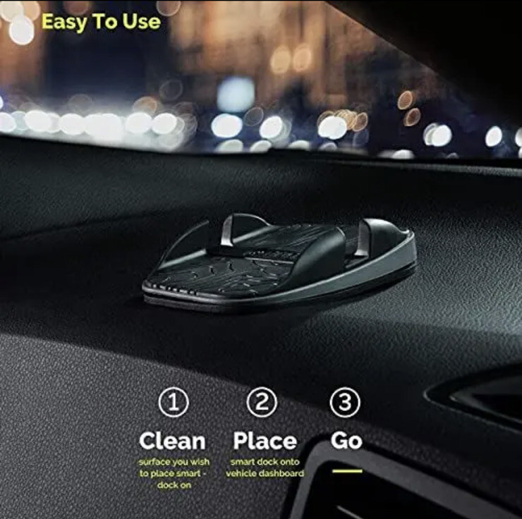 Numi Smart Dock Dashboard Cell Phone Holder - Sticky Pad Black