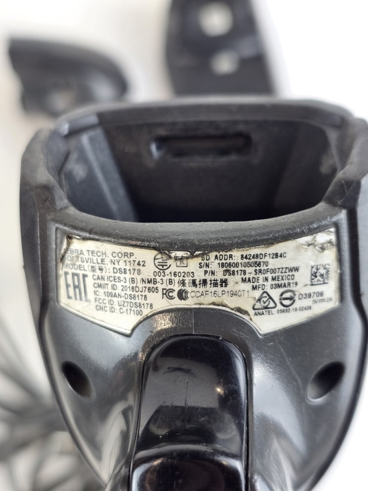 ZEBRA DS8178 Wireless Bar Code Scanner + CR8178-SC Charging Cradle + USB Lot 3