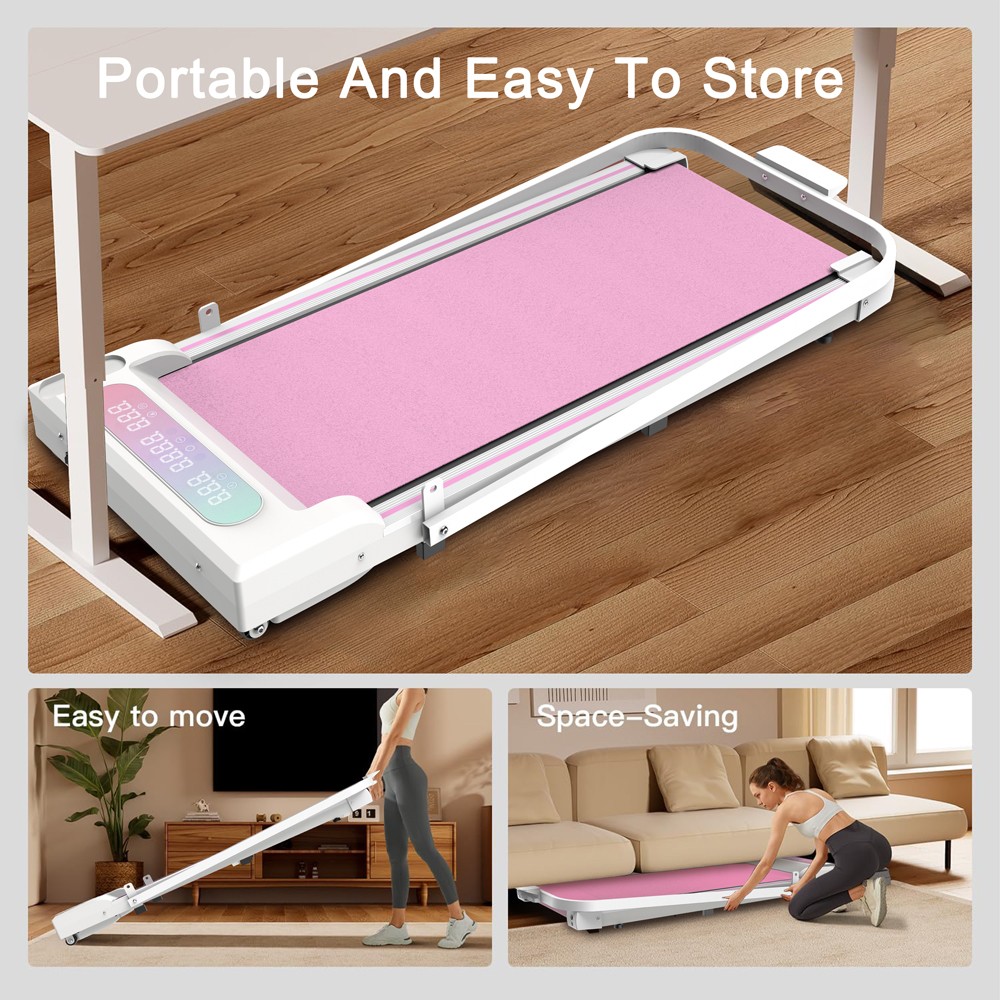 2 in 1 Portable Treadmill W Handle Remote Control LED Display