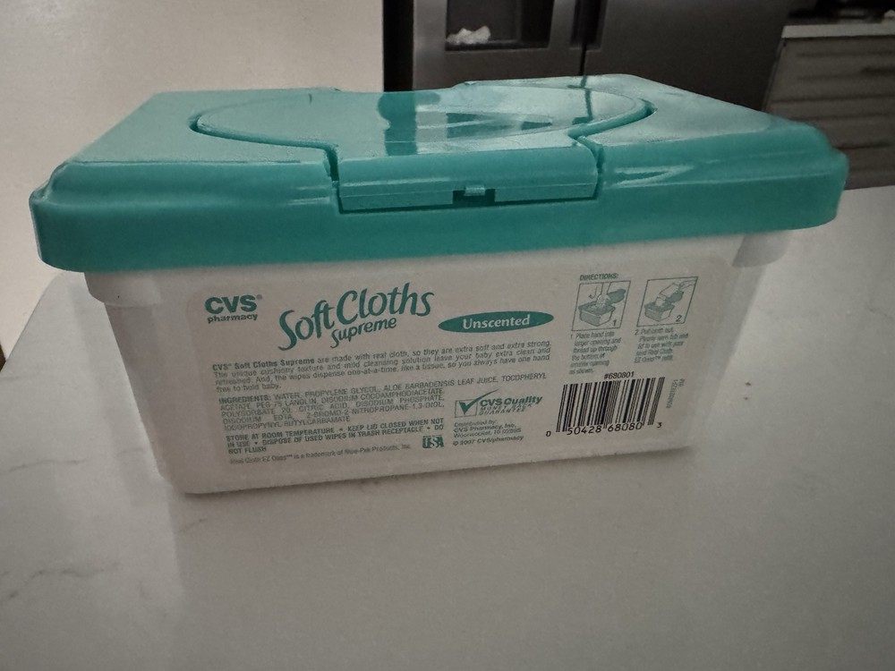CVS Soft Cloths Baby Wipes Empty Container