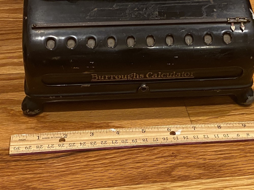 VINTAGE ANTIQUE BURROUGHS ADDING MACHINE CALCULATOR