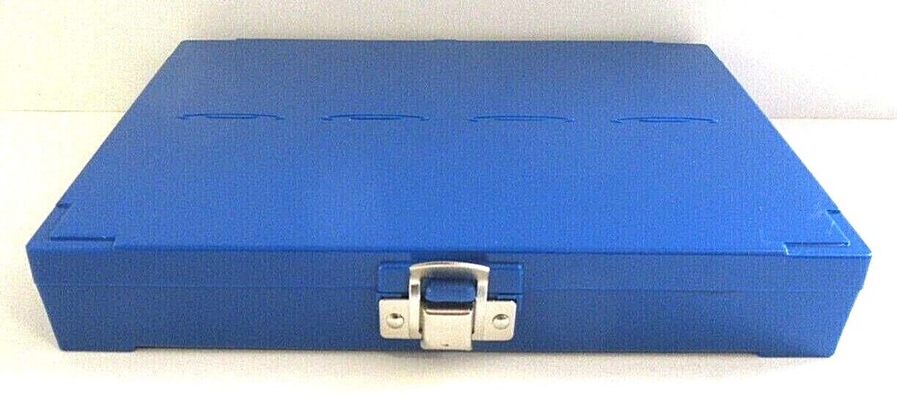 Blue 100 Slide Capacity Cork Lined Microscope Slide Storage Box
