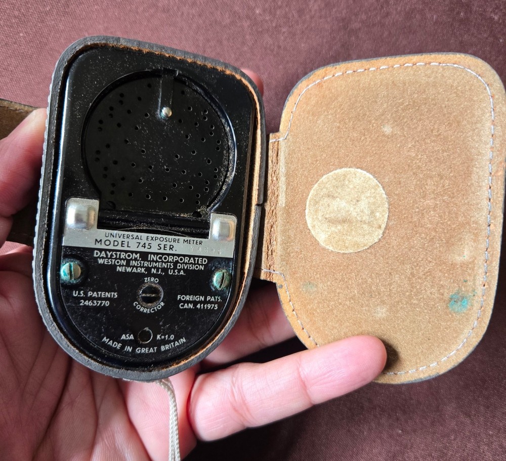 Weston Master IV Exposure Light Meter Model 745 W/ Grey Leather Case Untested