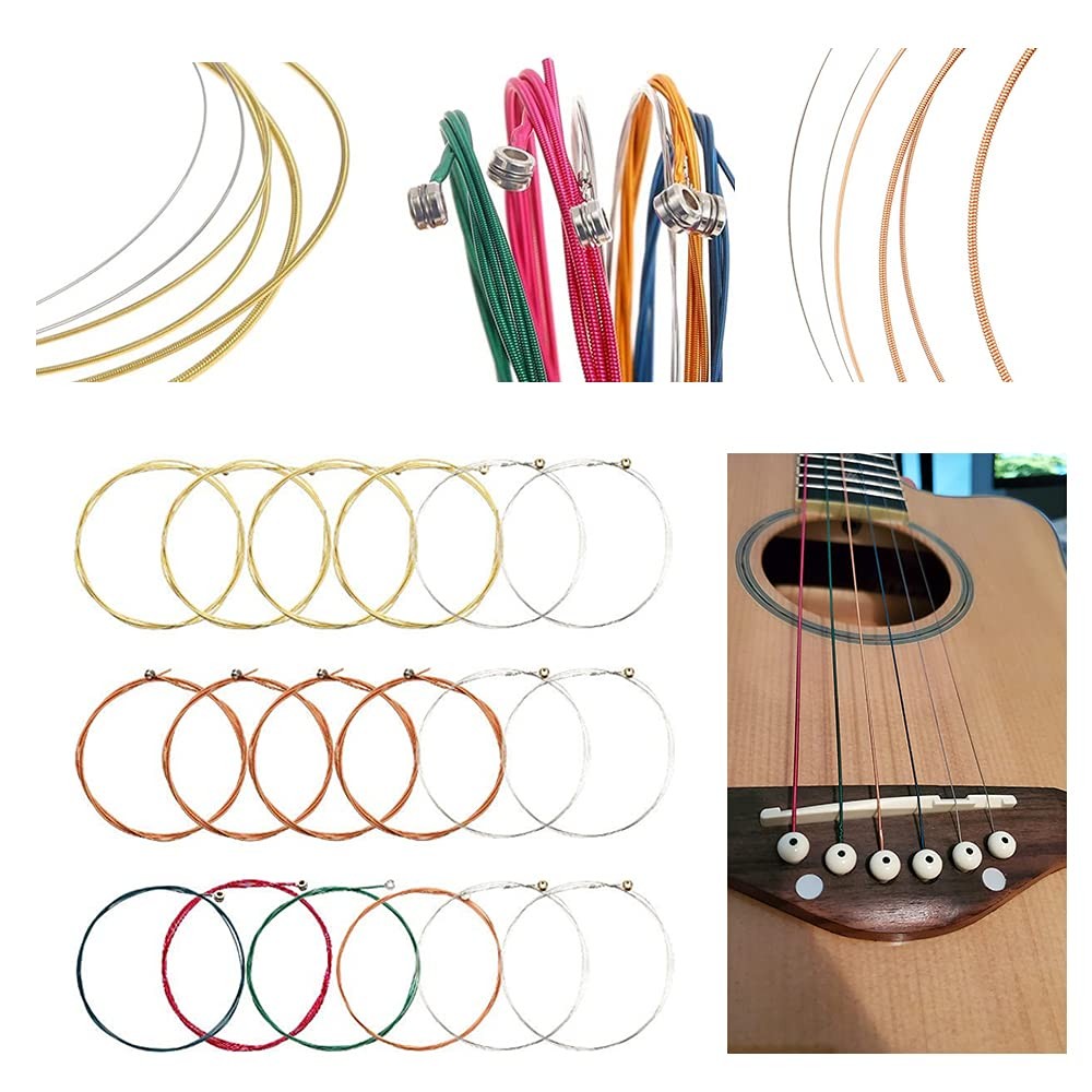 48PCS Acoustic Guitar Accessories Kit, Including Strings, Picks, Capo, String...