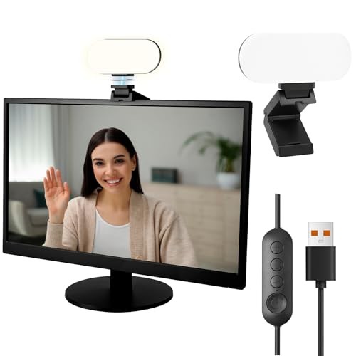 Video Conference Lighting & Computer Light – USB LED Panel for Laptop & Black