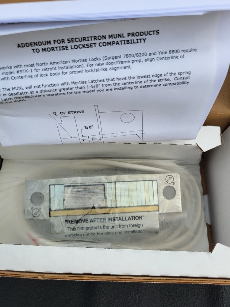 SECURITRON MUNL-12 ELECTRIC STRIKES