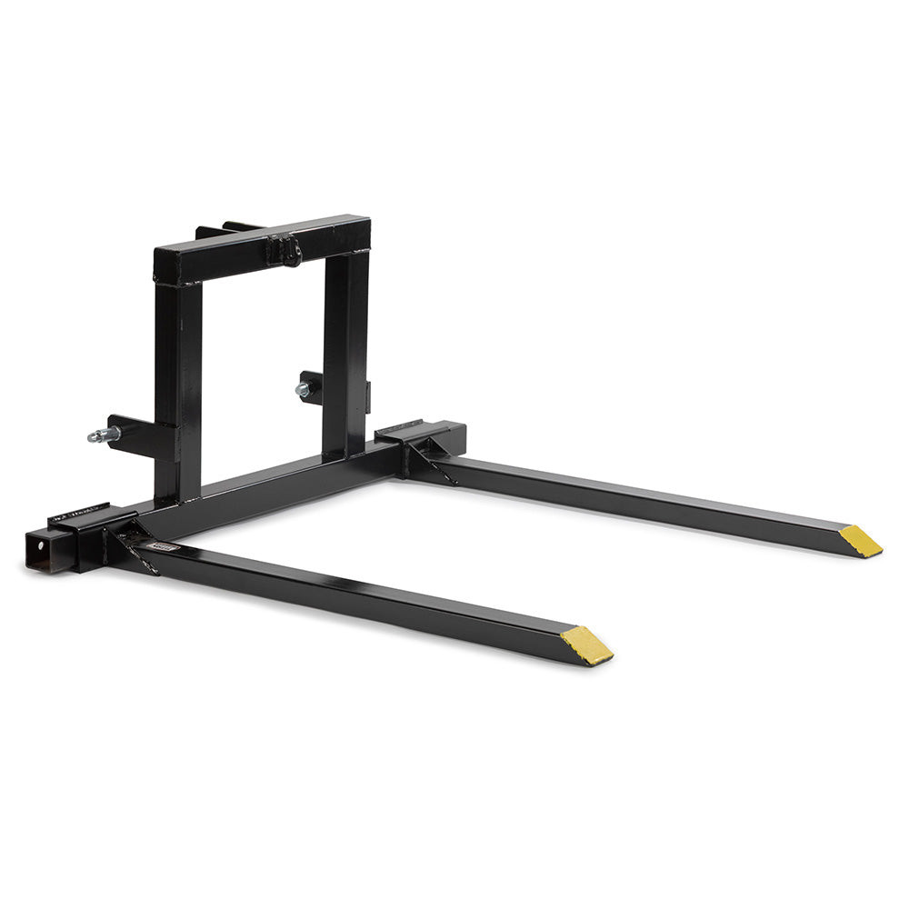 Titan Attachments 3 Point Pallet Fork Frame, Cat 1 QH1, Adjustable Fork Width
