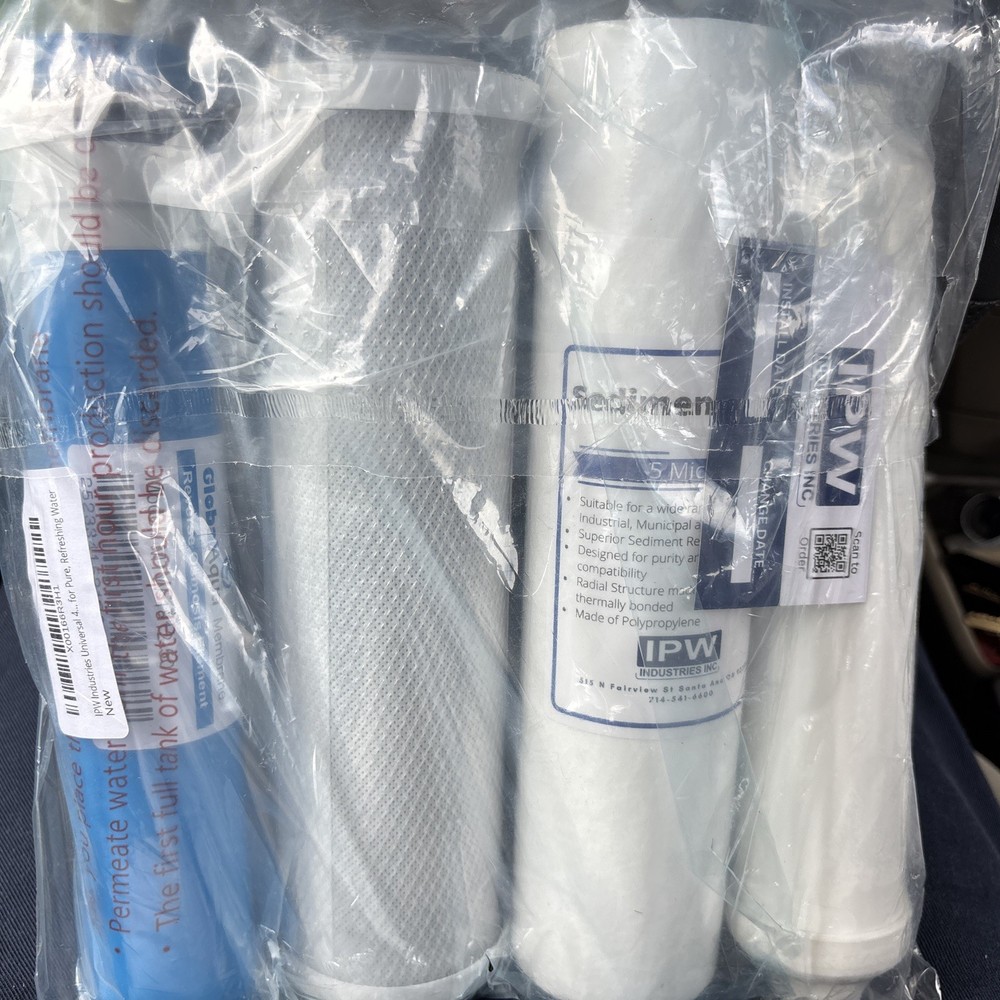 IPW Industries Inc Universal 4 Pack Sediment & Carbon Water Filters X00166R3H1