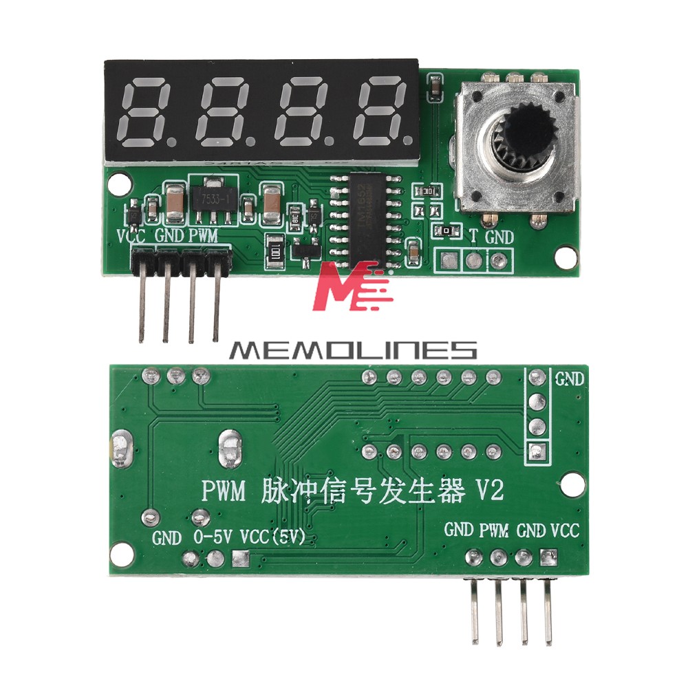 Adjustable PWM Pulse Frequency Duty Cycle Digital Square Wave Signal Generator