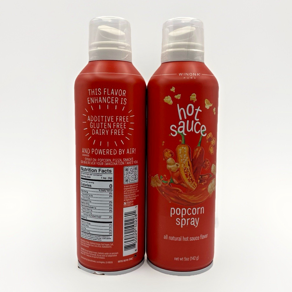 2 Pack Winona Hot Sauce Popcorn Spray