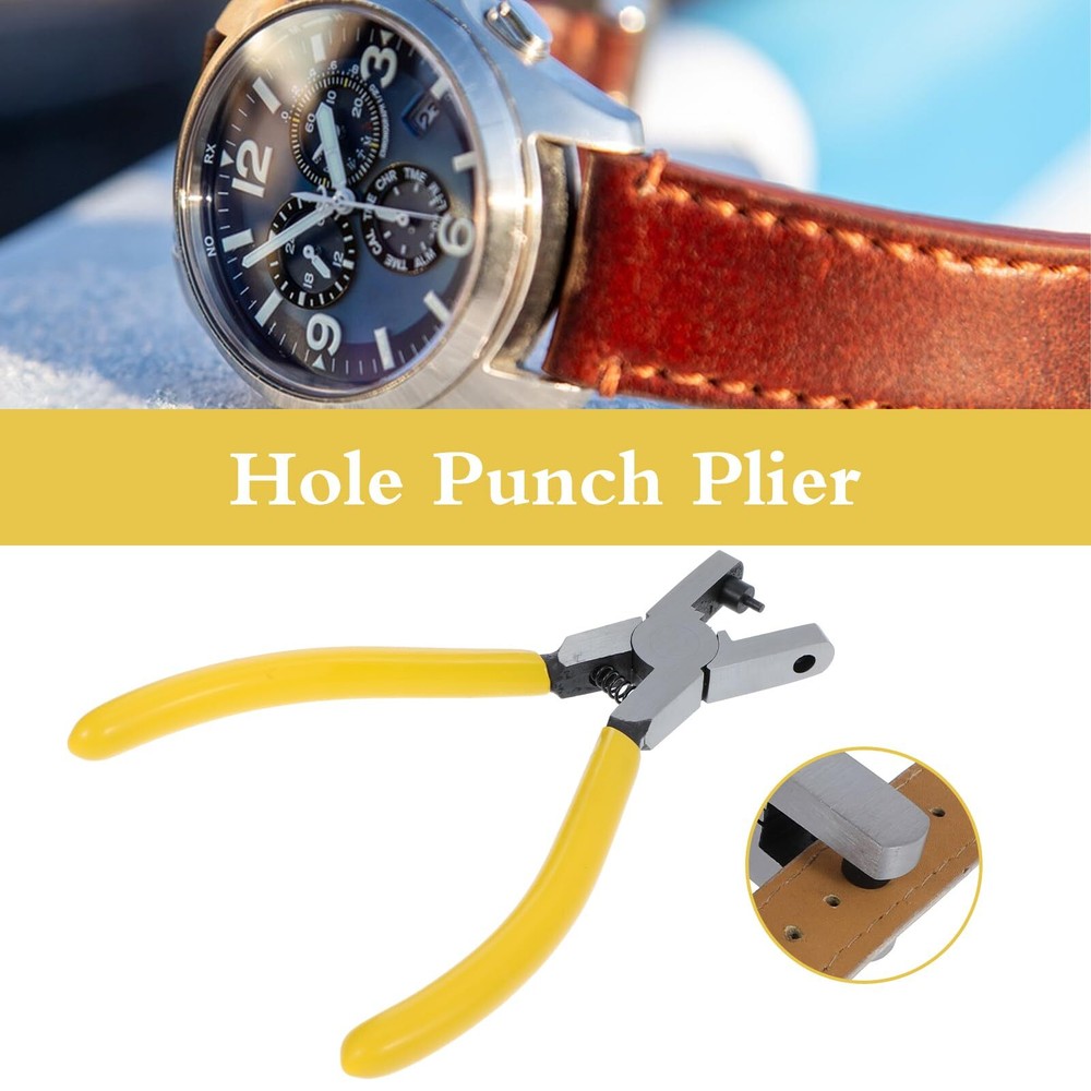 Leather Hole Punch Tool for Belts, Belt Loop Hole Puncher Single Round Hole