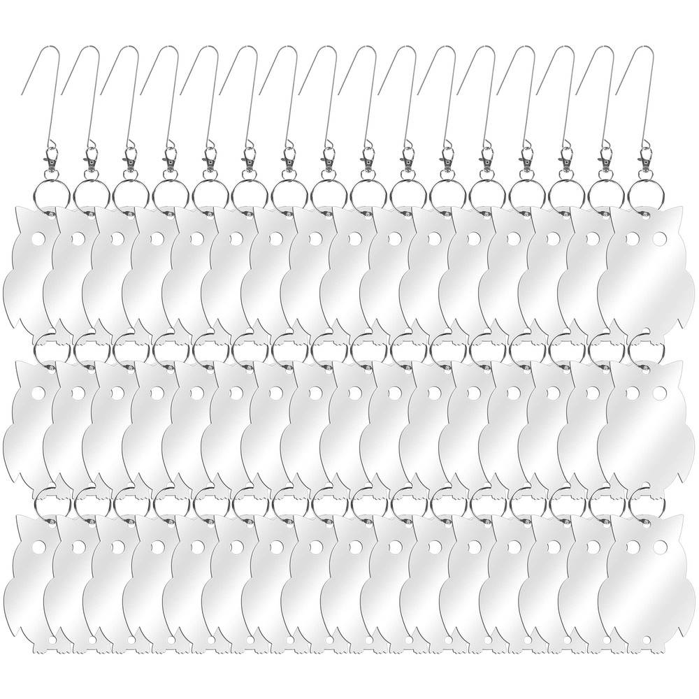 48 Pcs Bird Scare Devices Owl Shape Highly Reflective Bird Reflectors