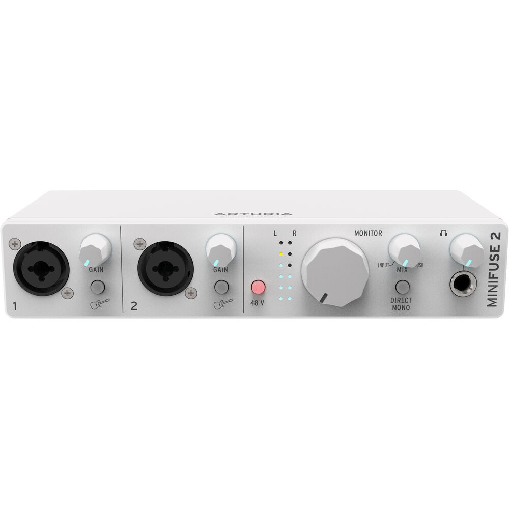 Arturia MiniFuse 2 Portable USB Type-C Audio/MIDI Interface (White)