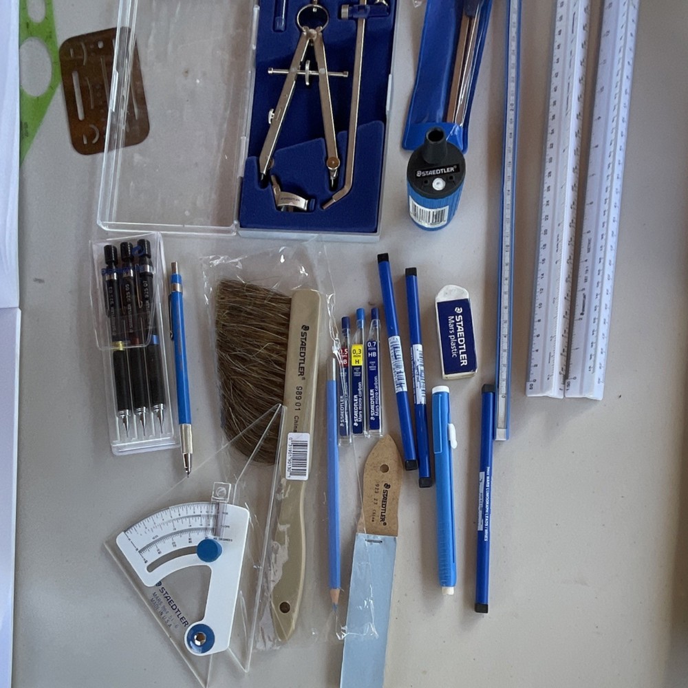 Staedtler Drafting Tools Set with Templates, Vellum, Compass