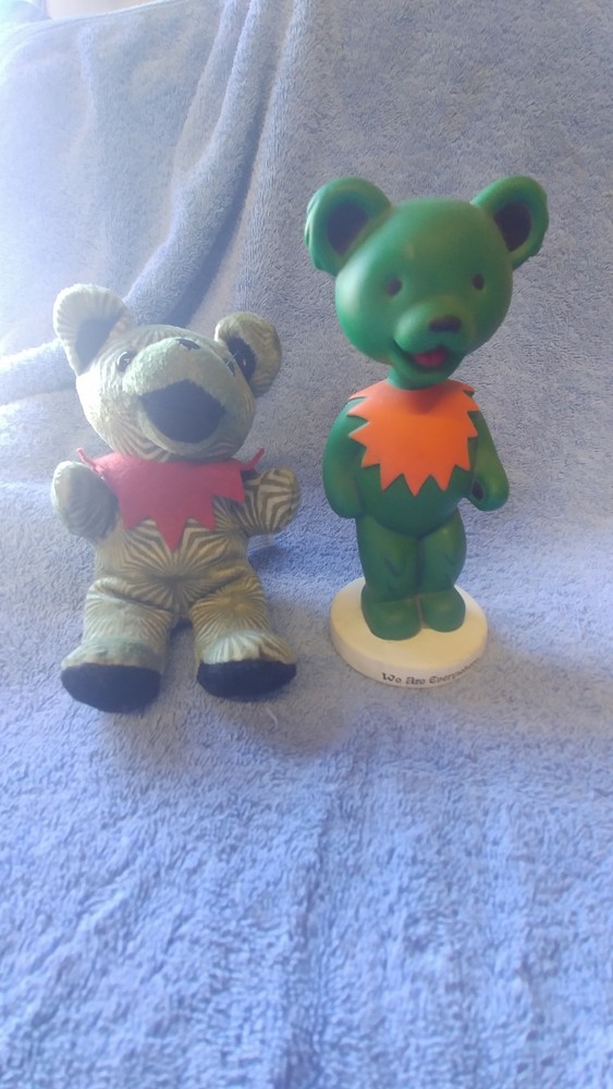 Grateful Dead Dancing Bear Bobblehead & Plush Bennie bear