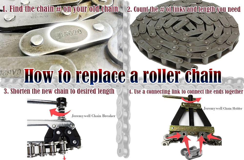 100 Roller Chain 10 Feet with 1 Connecting Link