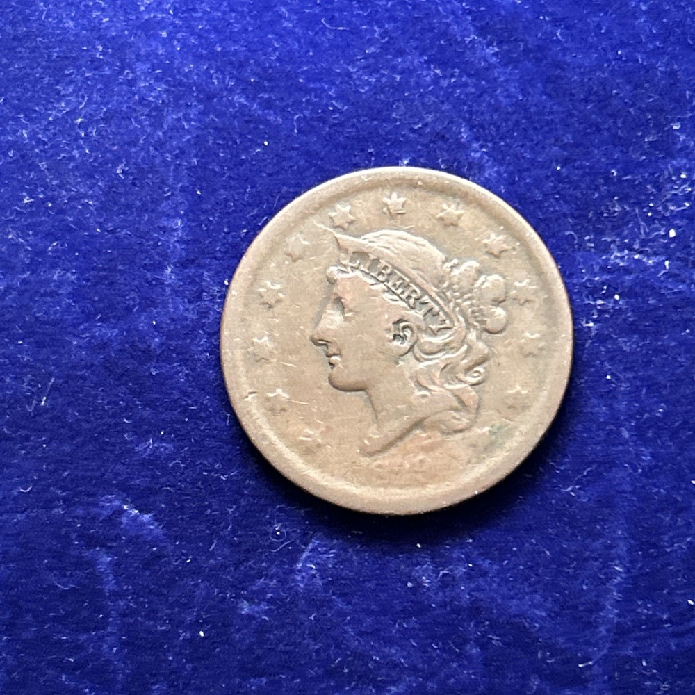 1839 Large Cent Silly Head QA2048